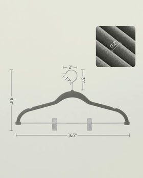 SONGMICS shoulder-grooved velvet hanger for tanks
