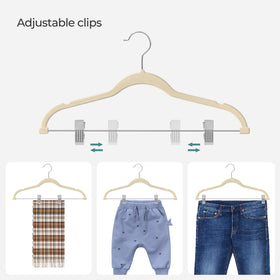 SONGMICS slim 0.2-inch profile saves closet space.