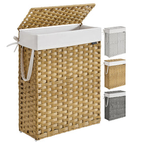 SongMics slim laundry hamper with lid keeps clutter hidden and odors contained