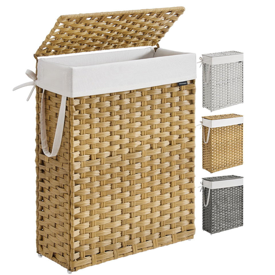 SongMics slim laundry hamper with lid keeps clutter hidden and odors contained