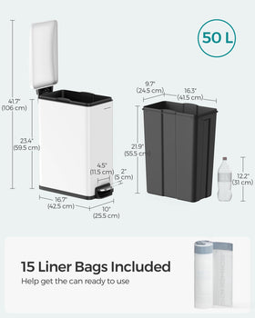 SONGMICS included 15 liner bags for quick bag changes