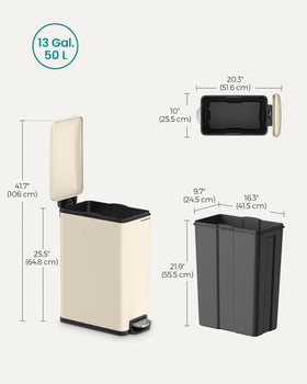 SongMics slim trash can metal pedal provides sturdy operation and lasting use.