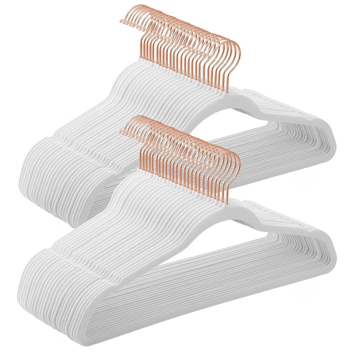 SongMICS slim velvet hangers with rose gold hooks prevent slipping for delicate garments
