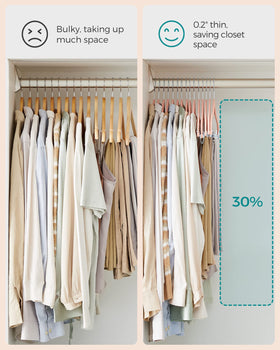 SONGMICS space-saving design helps maximize closet capacity.