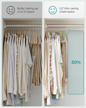 SONGMICS slim space-saving design keeps your closet organized and spacious.