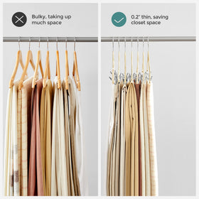 SONGMICS slim, space-saving profile reduces closet clutter.