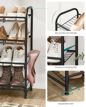 SONGMICS stackable shoe rack anti-tip-kit includes wall anti-tip hardware for safer placement