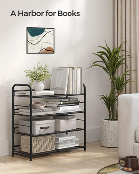 SONGMICS stackable shoe rack entryway-organization keeps entryways tidy and shoes easy to grab