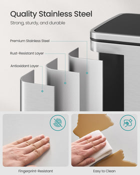 SongMics stainless steel construction resists fingerprints and rust for durable daily use.
