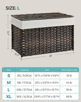 SONGMICS basket placed in a bedroom for organized storage