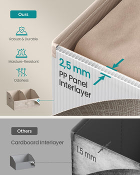 SONGMICS basket with removable divider for adjustable storage space