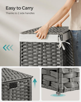 Foldable design with side cut-out handles for easy transport.