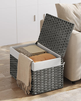 Sturdy metal frame supports the basket for reliable heavy-load storage.