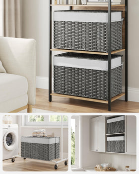 Removable liner inside the SONGMICS basket, washable 160 g/m² polycotton.