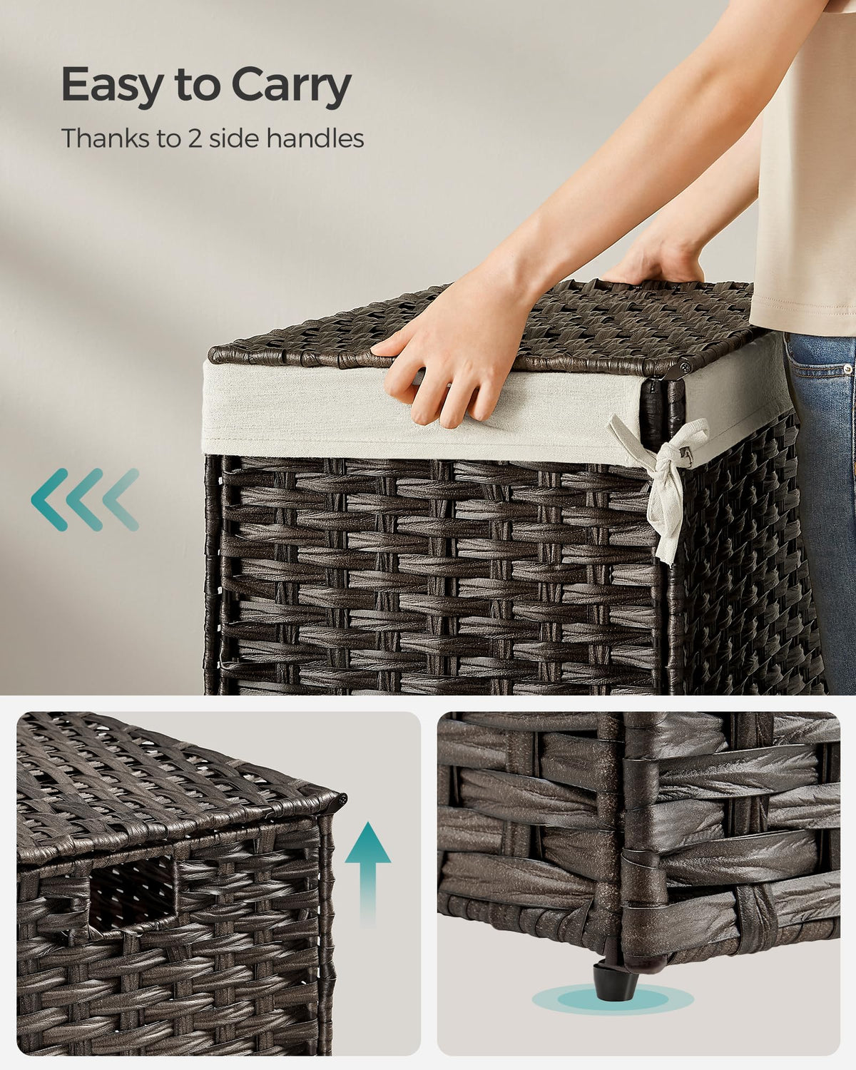 Side handles on SONGMICS basket for easy lifting