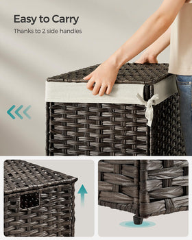 Side handles on SONGMICS basket for easy lifting