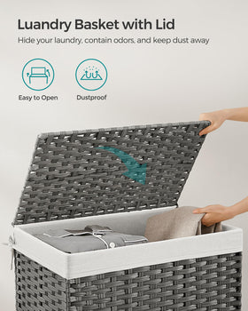 Waterproof, ventilated PP rattan keeps contents dry and fresh.