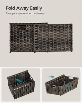 Songmics storage basket used as laundry bin or closet organization solution