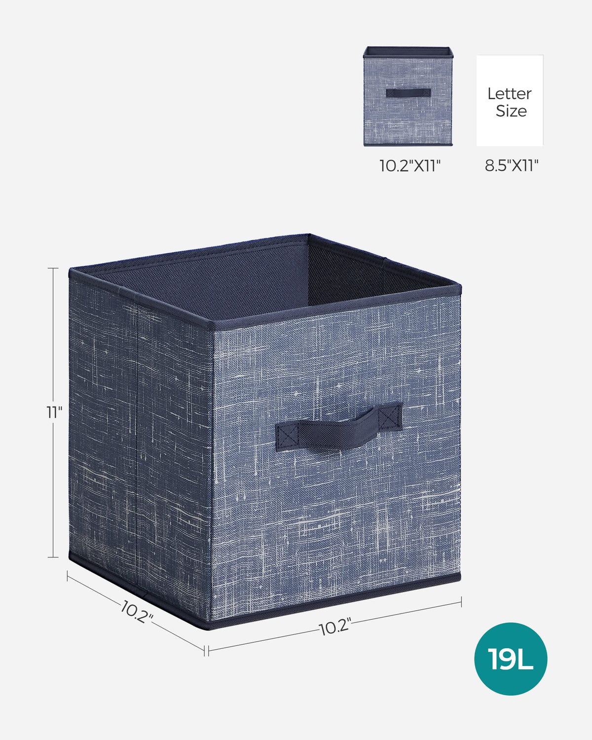 SONGMICS foldable cubes demonstrate space-saving design when not in use