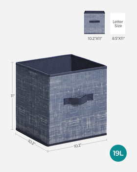 SONGMICS foldable cubes demonstrate space-saving design when not in use