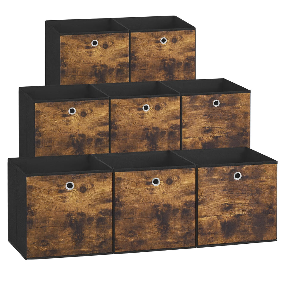 SONGMICS storage cubes foldable fabric bins for easy closet organization.