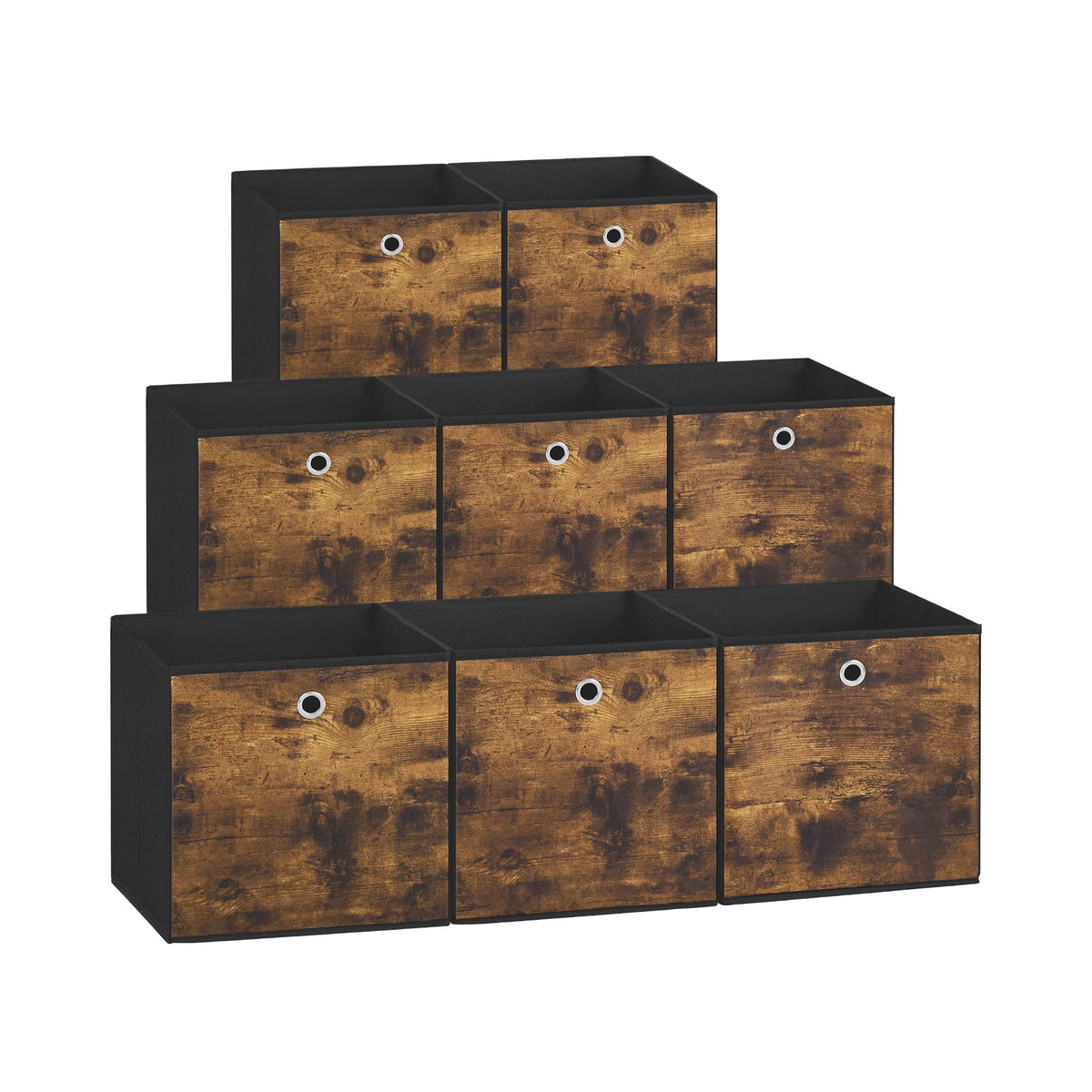 SONGMICS 8-pack storage cubes neatly organize wardrobe essentials.