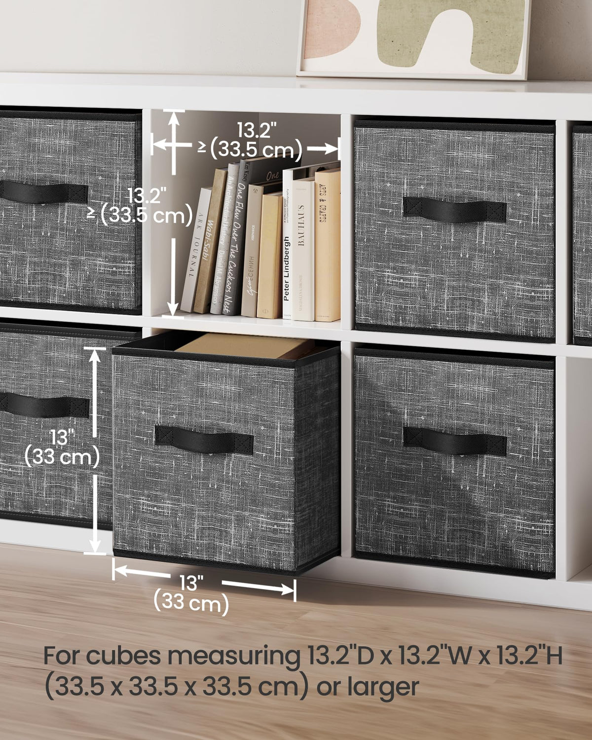 SONGMICS storage cubes bottom-boards included for sturdy standing in any space