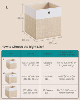 SONGMICS color-cloud white and sand-beige storage cubes complement home décor.