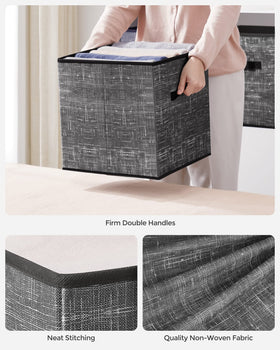 SONGMICS storage cubes compatible with IKEA openings for versatile shelf fit
