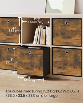 Durable Oxford fabric with reinforced panels in Songmics storage cubes.