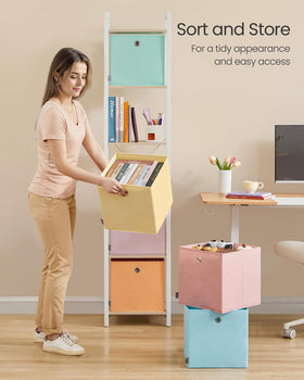 SONGMICS storage cubes fit IKEA cube shelves for flexible organization.