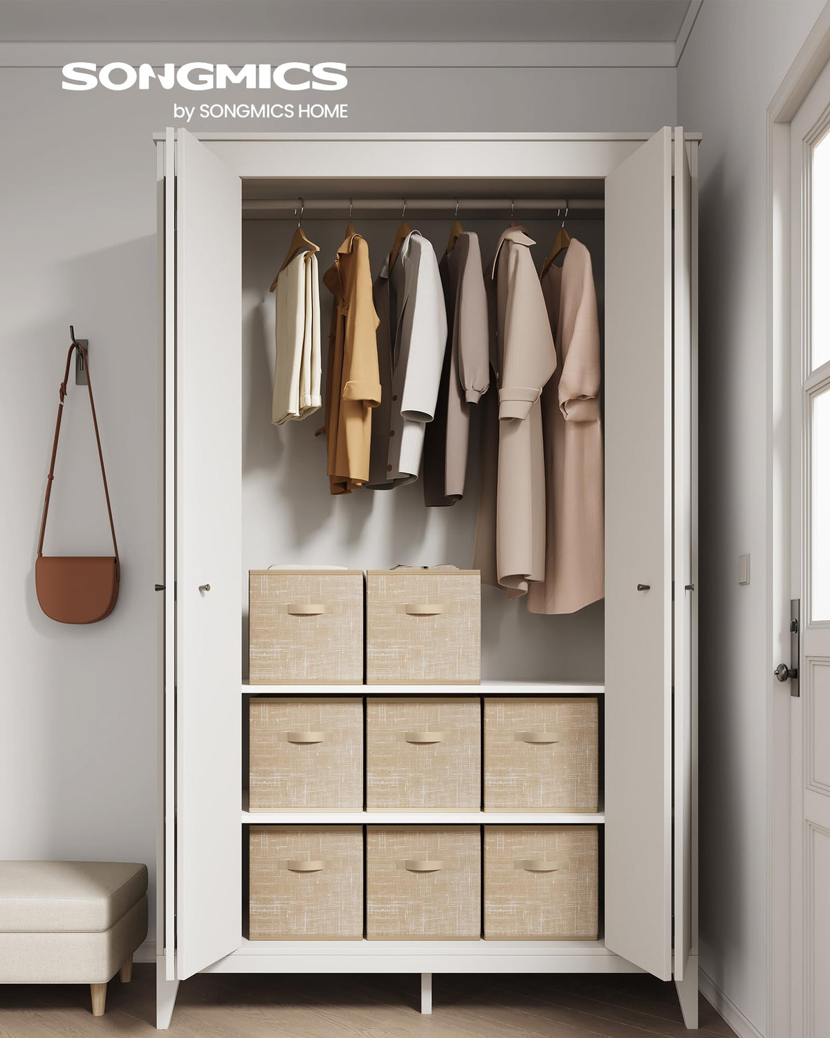 SONGMICS cubes folded flat save space when not in use