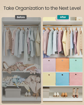 SONGMICS Storage Cubes made with moisture-resistant PP sheets resist odors