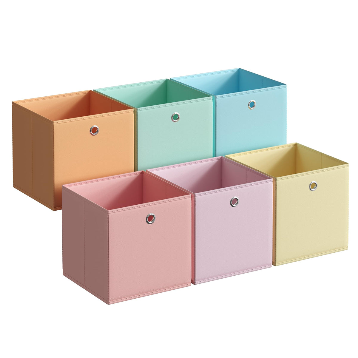 SONGMICS odorless foldable storage cubes set of six brighten closets.