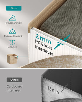SONGMICS storage cubes open on a shelf offer easy access