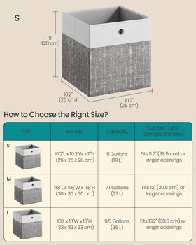Songmics cubes feature reinforced 2mm PP panels for lasting support on shelves.