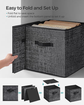 SONGMICS ink black cubes store clothes and books neatly