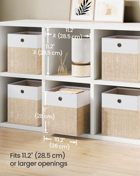 SONGMICS storage cubes available in two sizes to fit your cube shelves.