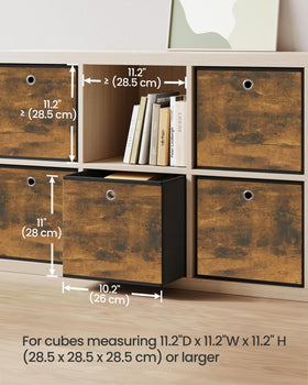 SongMICS cube with grommet handle for easy pulling from a shelf.