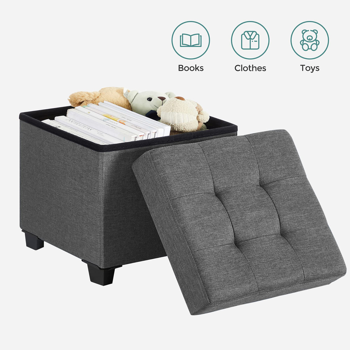 Dorm room use with the SONGMICS ottoman offering compact versatility