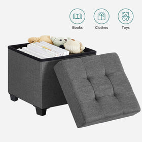 Dorm room use with the SONGMICS ottoman offering compact versatility