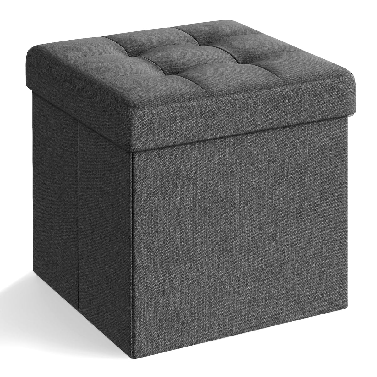 SONGMICS storage ottoman folded compact for space-saving storage