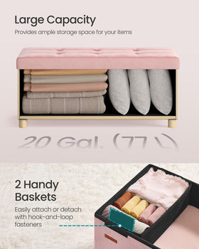 SongMICS ottoman fits living rooms, bedrooms, and entryways with versatile styling