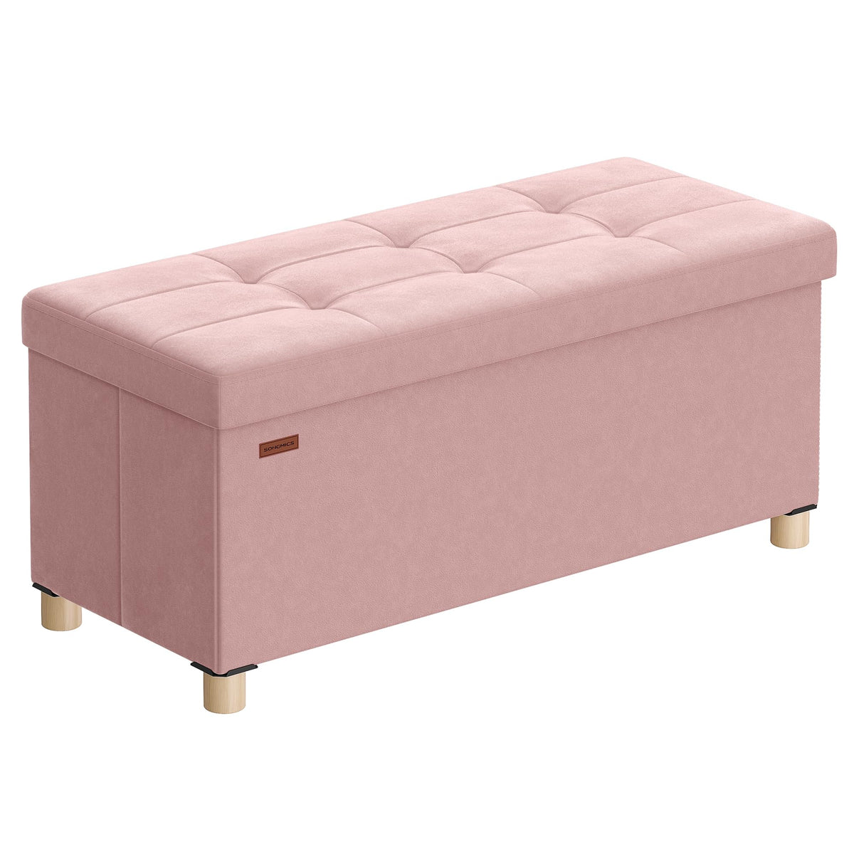 SongMICS storage ottoman with velvet top enhances comfort and style in living rooms