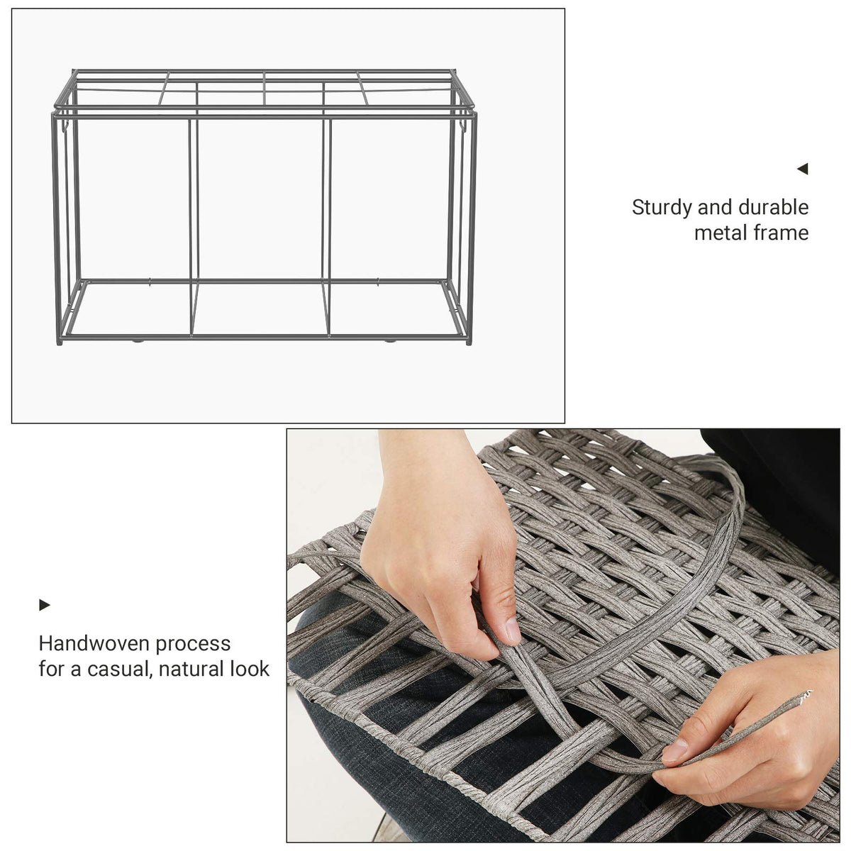 SONGMICS sturdy metal frame, supports up to 66 lb.