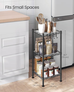 Songmics powder-coated steel frame supports heavy items safely