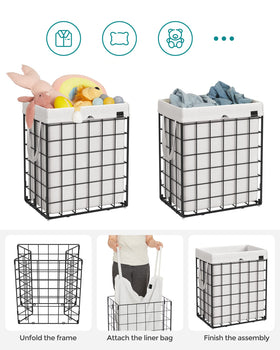 SongMICS sturdy wire frame supports heavy loads up to 66 lb