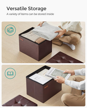Songmics synthetic leather upholstery close-up shows durable, easy-care surface.