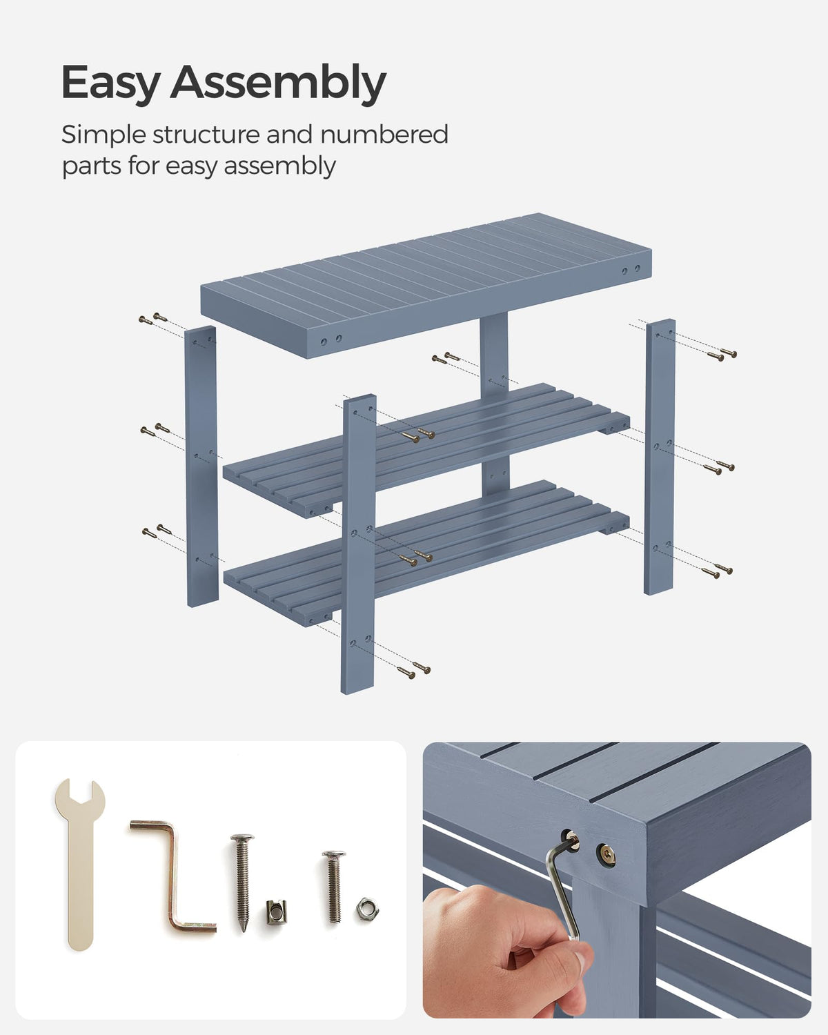SONGMICS top surface supports up to 286 pounds.