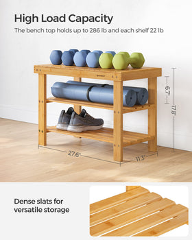 SONGMICS top panel provides convenient surface for bags and quick items.